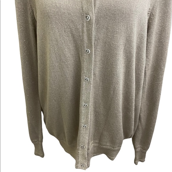 Fenn Wright Manson womens button down cardigan 1X plus size beige gold - Picture 3 of 13